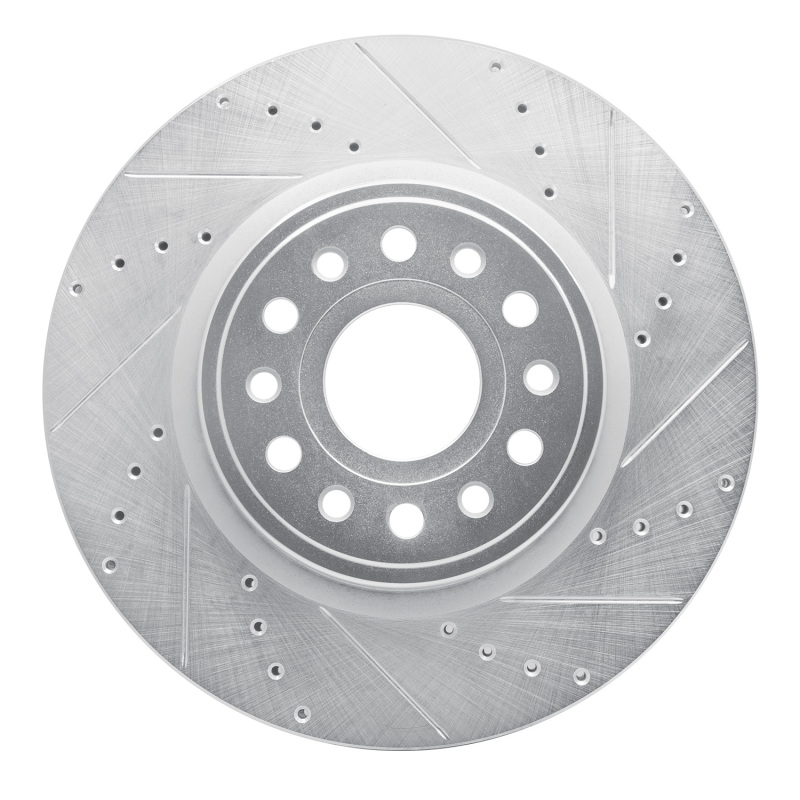 Ram 1500 Brake Rotor (1) - Front Right - R1 Concepts - Drilled & Slotted - Silver - `19-`25 Ram 1500 Brake Rotor (1) - Front Right - R1 Concepts - Drilled & Slotted - Silver - `19-`25